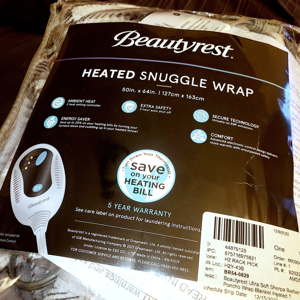 Beautyrest Heated Snuggle Wrap